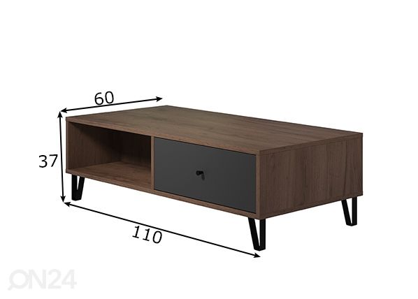 Diivanilaud Montez 110x60 cm mõõdud