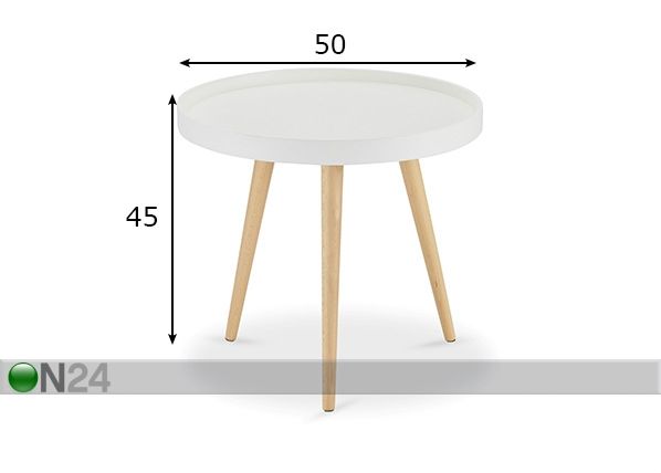 Diivanilaud Opus Ø 50 cm mõõdud