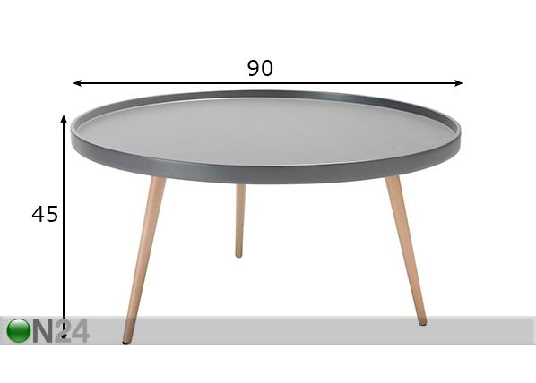 Diivanilaud Opus Ø 90 cm mõõdud