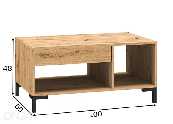 Diivanilaud Porto 60x100 cm mõõdud
