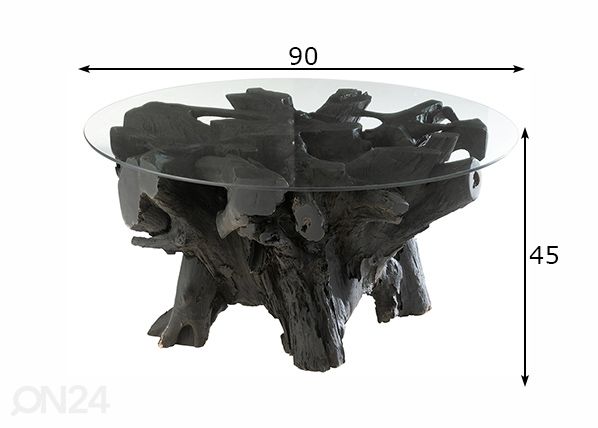 Diivanilaud Raoul Ø 90 cm mõõdud