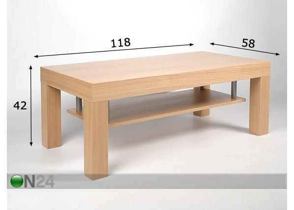 Diivanilaud Ruut 118x58cm mõõdud