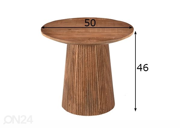 Diivanilaud Salvator Ø 50 cm mõõdud