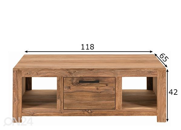 Diivanilaud Sanam 118x65 cm mõõdud
