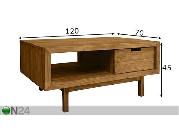 Diivanilaud Sanur 120x70 cm mõõdud