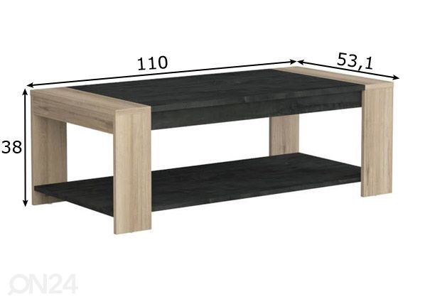 Diivanilaud Sheffield 110x53 cm mõõdud