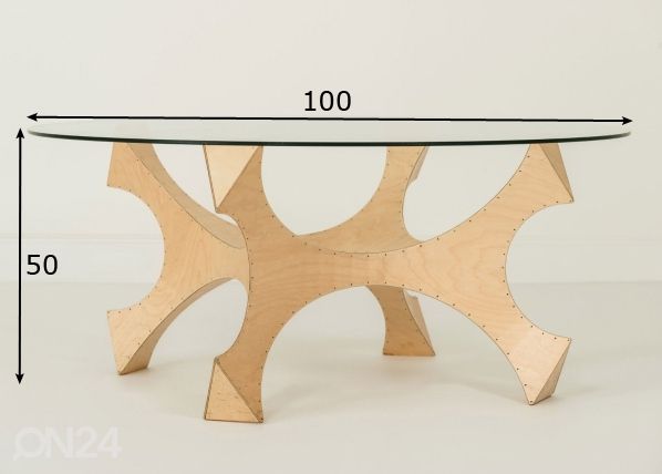 Diivanilaud / söögilaud Nemo Ø 100 cm mõõdud