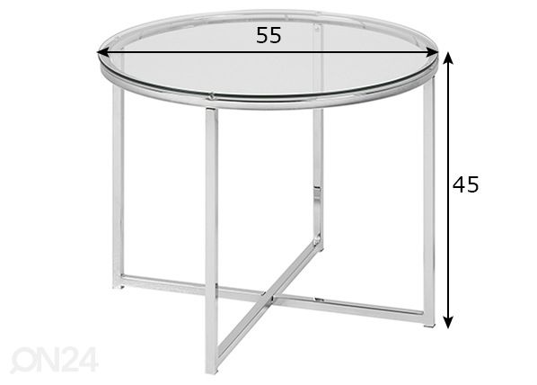 Diivanilaud Space Ø 55 cm mõõdud