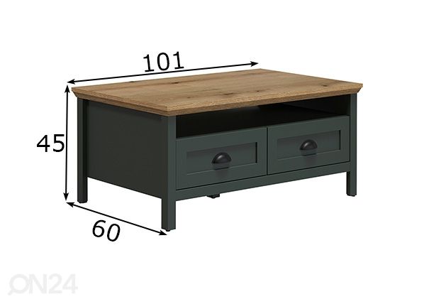 Diivanilaud Stanton 101x60 cm mõõdud