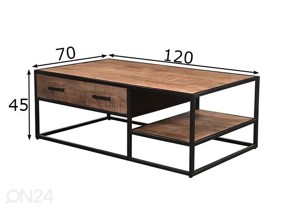 Diivanilaud Sturdy 120x70 cm mõõdud
