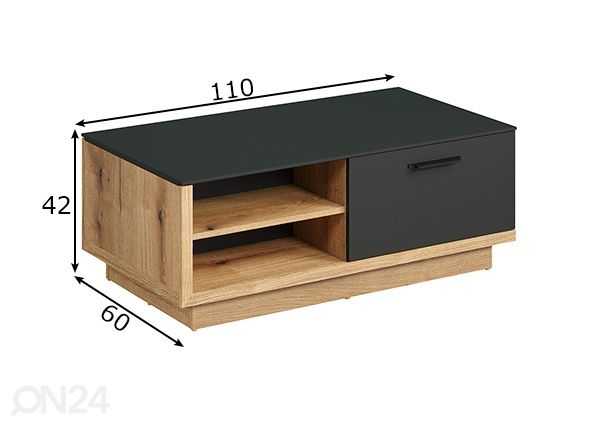 Diivanilaud Synnax 110x60 cm mõõdud