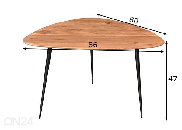Diivanilaud This 86x80xh47 cm mõõdud