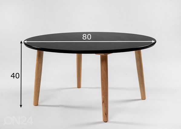 Diivanilaud Veneto Ø 80 cm mõõdud