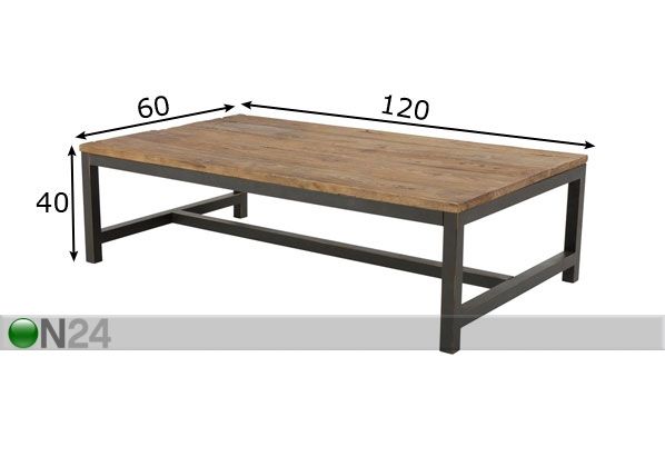 Diivanilaud Vintage 120x60 cm mõõdud