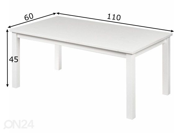 Diivanilaud Vita 110x60 cm mõõdud