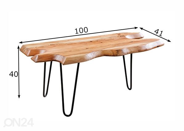 Diivanilaud Wild 100x41 cm mõõdud