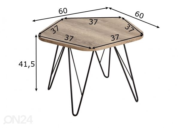 Diivanilaud Wood 5 60x60 cm mõõdud