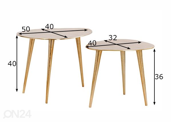 Diivanilaudade komplekt Elements 2 tk mõõdud