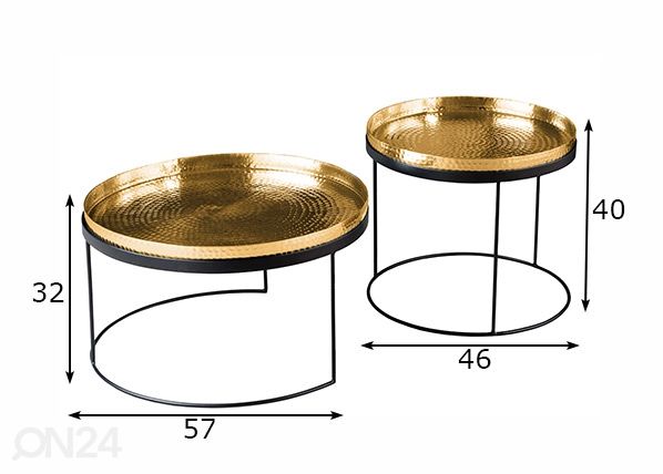 Diivanilaudade komplekt Elements, 2 tk mõõdud