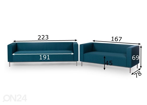 Diivanite komplekt Office 3+2 mõõdud