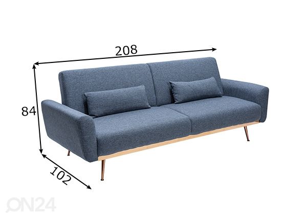 Diivanvoodi Belleza mõõdud