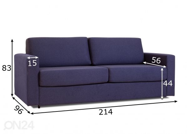 Diivanvoodi Franke + Memory foam madrats 160 cm mõõdud