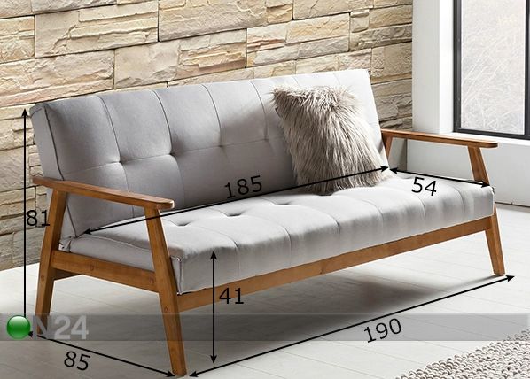 Diivanvoodi Sofa mõõdud