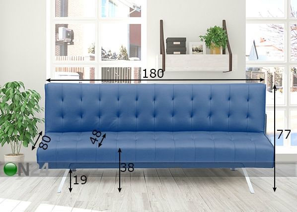 Diivanvoodi Sofa mõõdud