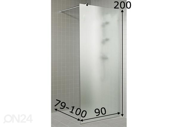 Dušisein 90 cm matt mõõdud