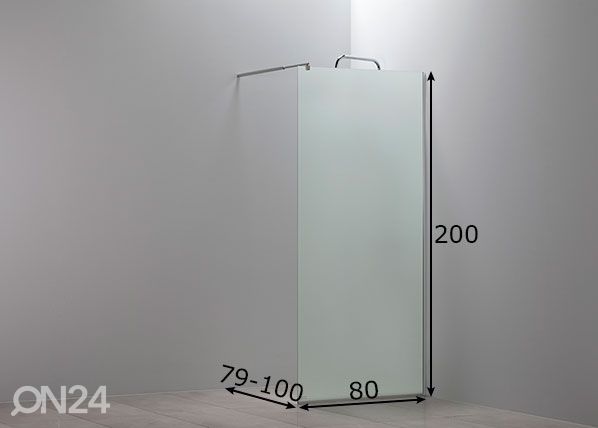Dušisein Conforto 80 cm, matt mõõdud