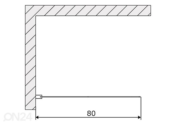 Dušisein Duschy Wall High 80 cm mõõdud