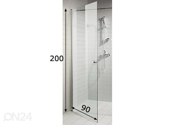 Dušiuks 90 cm mõõdud