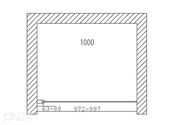 Dušiuks Duschy Door 100 cm mõõdud