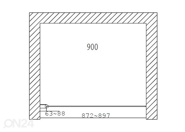 Dušiuks Duschy Door 90 cm mõõdud