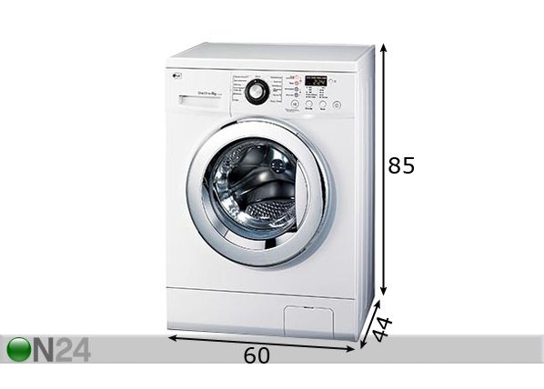 Eestlaetav pesumasin LG 6 kg mõõdud