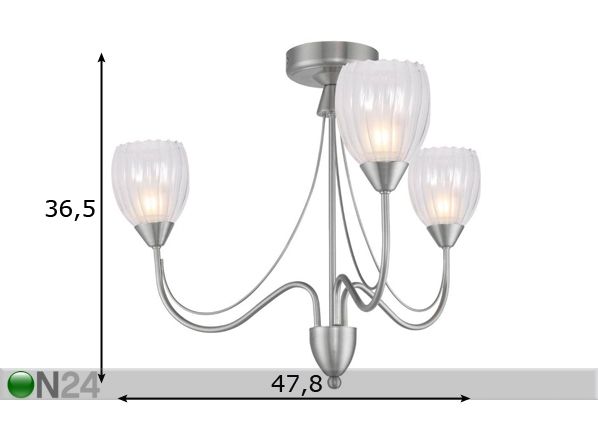 Eglo laelamp 3x40W mõõdud