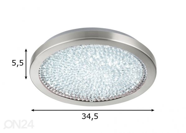 Eglo laevalgusti Arezzo 2 LED mõõdud