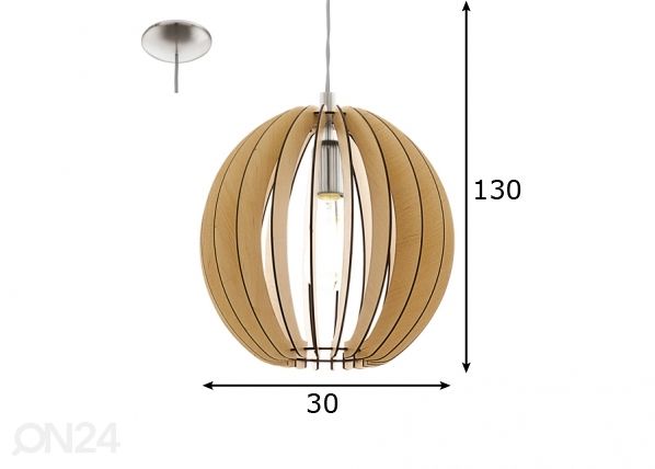 Eglo laevalgusti Cossano Ø30 cm mõõdud
