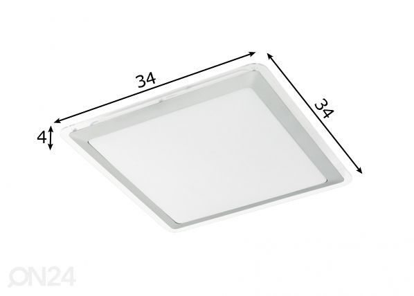 Eglo plafoon Competa 1 LED mõõdud