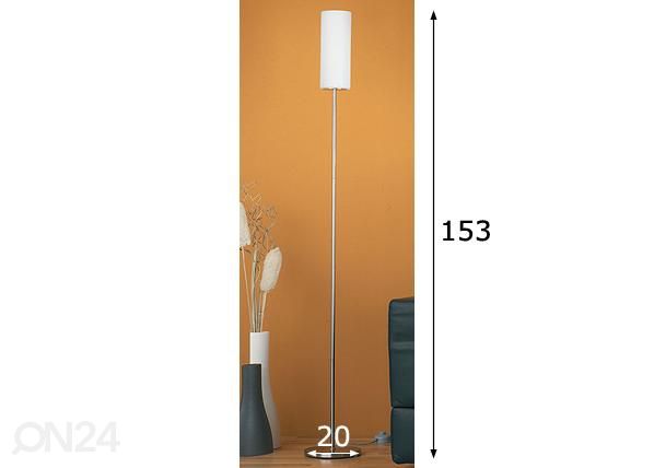 Eglo põrandalamp Troy 3 mõõdud
