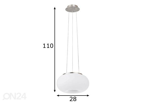 Eglo rippvalgusti Optica Ø28cm mõõdud