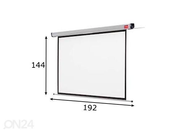 Ekraan elektriline Nobo 192x144 cm mõõdud