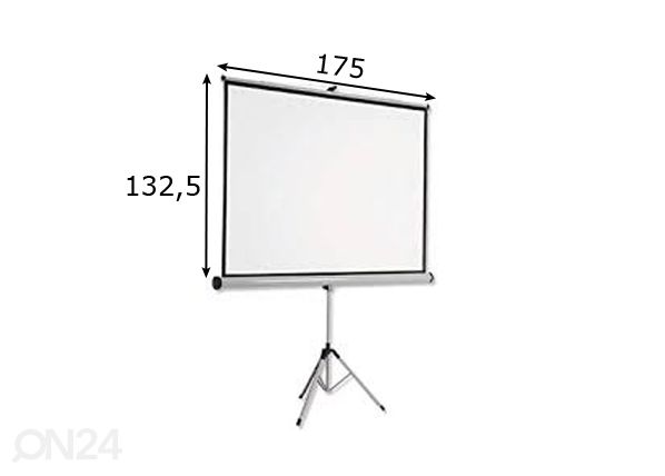 Ekraan jalgadel Nobo 4:3 175x132,5 cm mõõdud