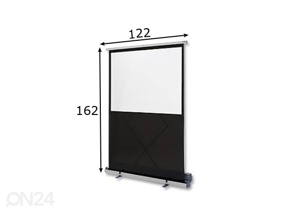 Ekraan mobiilne Nobo 162x122 cm, 4:3 mõõdud