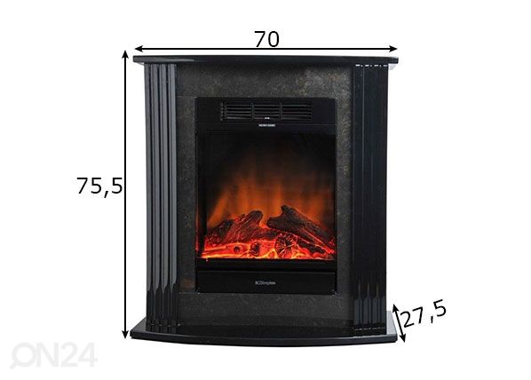 Elektrikamin Dimplex Mozart Mini Black mõõdud