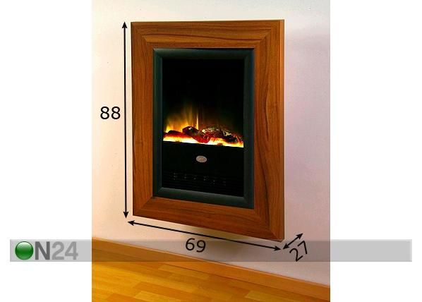 Elektrikamin Kingston mõõdud