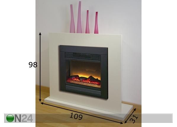Elektrikamin Louisa mõõdud