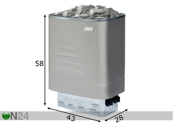 Elektrikeris Narvi NM800 8 KW mõõdud