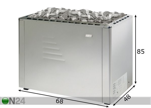 Elektrikeris Narvi Ultra Big 18 kW mõõdud