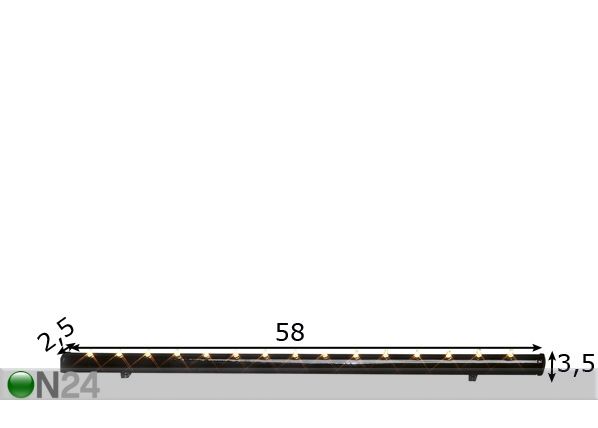 Elektriküünlad Light Flute mõõdud